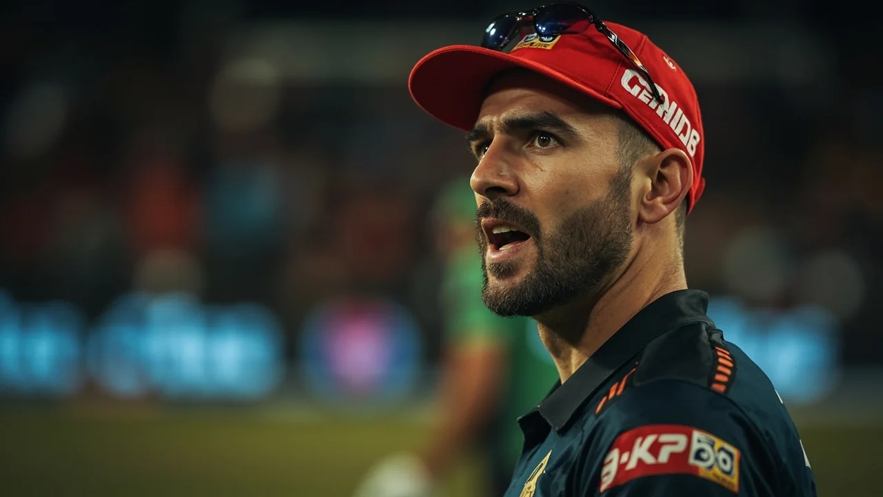 Close editorial frame of a cricketer signing a contract at a table with a pen and team jersey, photographed for the IPL 2026 retention explainer